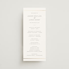 Foil-Pressed Wedding Programs