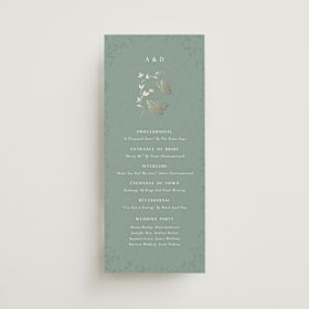 Foil-Pressed Wedding Programs