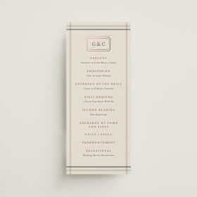 Foil-Pressed Wedding Programs
