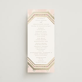 Foil-Pressed Wedding Program Cards