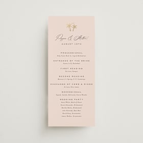 Foil-Pressed Wedding Programs