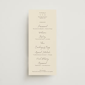 Foil-Pressed Wedding Programs