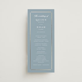 Foil-Pressed Wedding Programs
