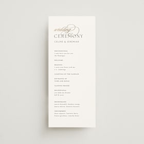Foil-Pressed Wedding Programs
