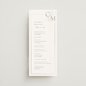 Foil-Pressed Wedding Programs