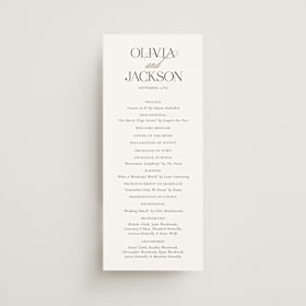 Foil-Pressed Wedding Programs