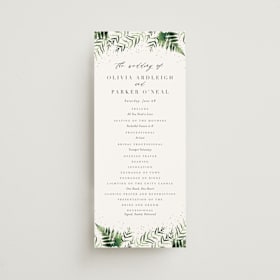 Foil-Pressed Wedding Programs