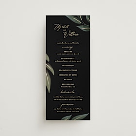 Foil-Pressed Wedding Programs