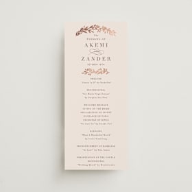 Foil-Pressed Wedding Programs