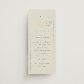 Foil-Pressed Wedding Programs