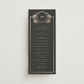 Foil-Pressed Wedding Programs