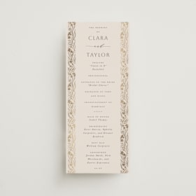 Foil-Pressed Wedding Programs