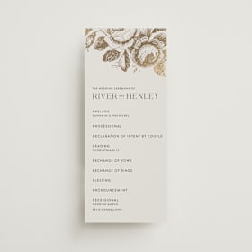 Foil-Pressed Wedding Programs