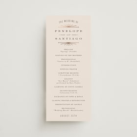 Foil-Pressed Wedding Programs