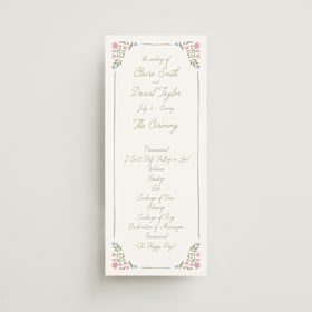 Wedding Program Cards
