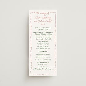 Wedding Program Cards