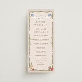Wedding Program Cards