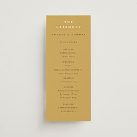 Wedding Program Cards