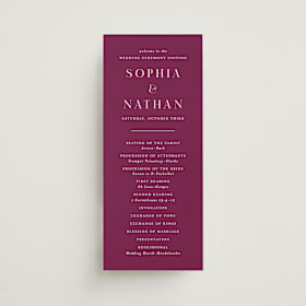 Wedding Programs