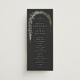 Foil-Pressed Wedding Programs