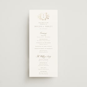 Foil-Pressed Wedding Programs