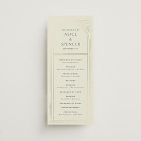Foil-Pressed Wedding Programs