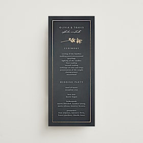 Foil-Pressed Wedding Programs