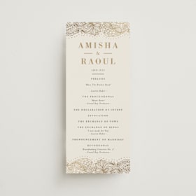 Foil-Pressed Wedding Programs