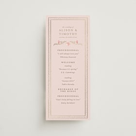 Foil-Pressed Wedding Programs