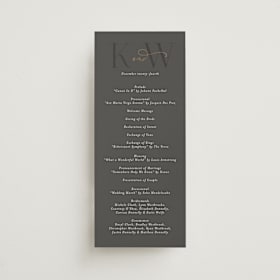 Foil-Pressed Wedding Programs