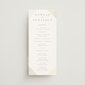 Foil-Pressed Wedding Programs