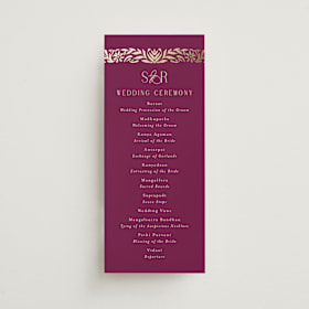 Foil-Pressed Wedding Programs