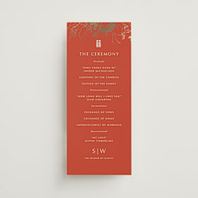 Foil-Pressed Wedding Programs