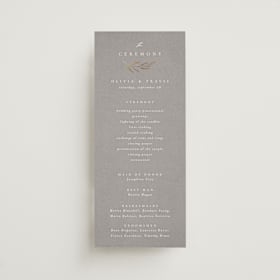 Foil-Pressed Wedding Programs