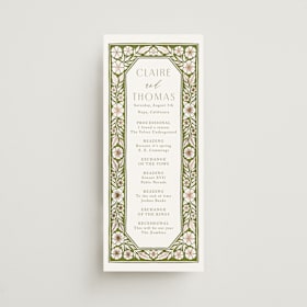 Foil-Pressed Wedding Programs