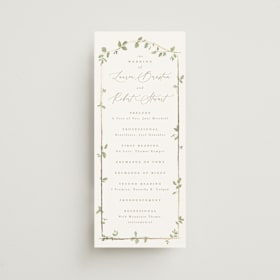 Foil-Pressed Wedding Programs