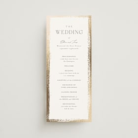 Foil-Pressed Wedding Programs