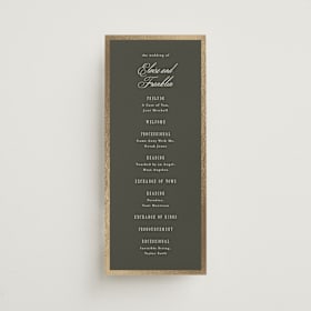 Foil-Pressed Wedding Programs
