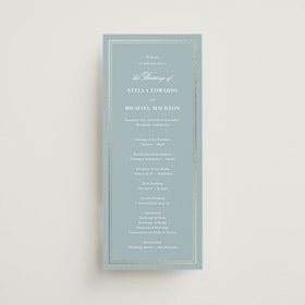 Foil-Pressed Wedding Programs