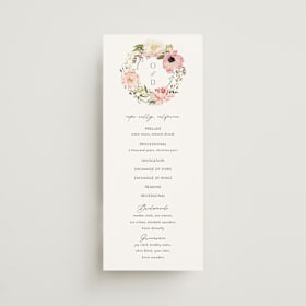 Foil-Pressed Wedding Programs