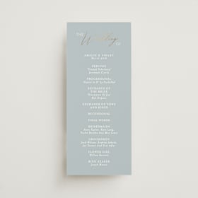 Foil-Pressed Wedding Programs