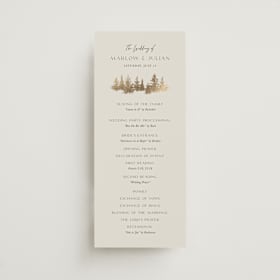 Foil-Pressed Wedding Programs