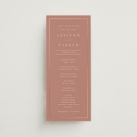 Foil-Pressed Wedding Programs