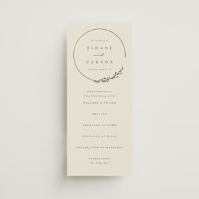 Foil-Pressed Wedding Programs