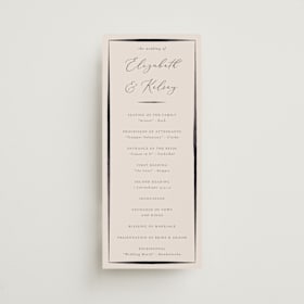 Foil-Pressed Wedding Programs