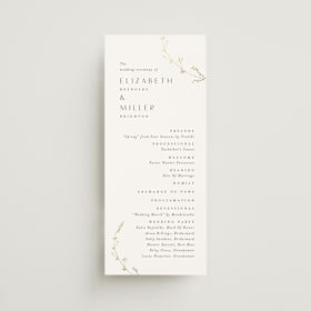 Foil-Pressed Wedding Programs