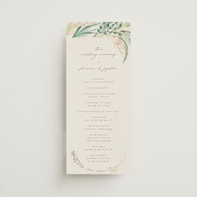 Foil-Pressed Wedding Programs