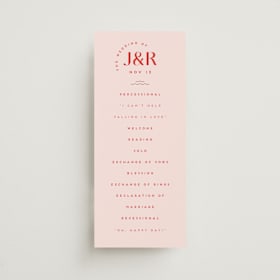 Foil-Pressed Wedding Programs