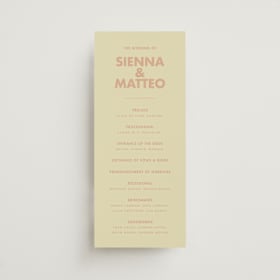 Wedding Program Cards