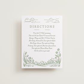 Letterpress Direction Cards